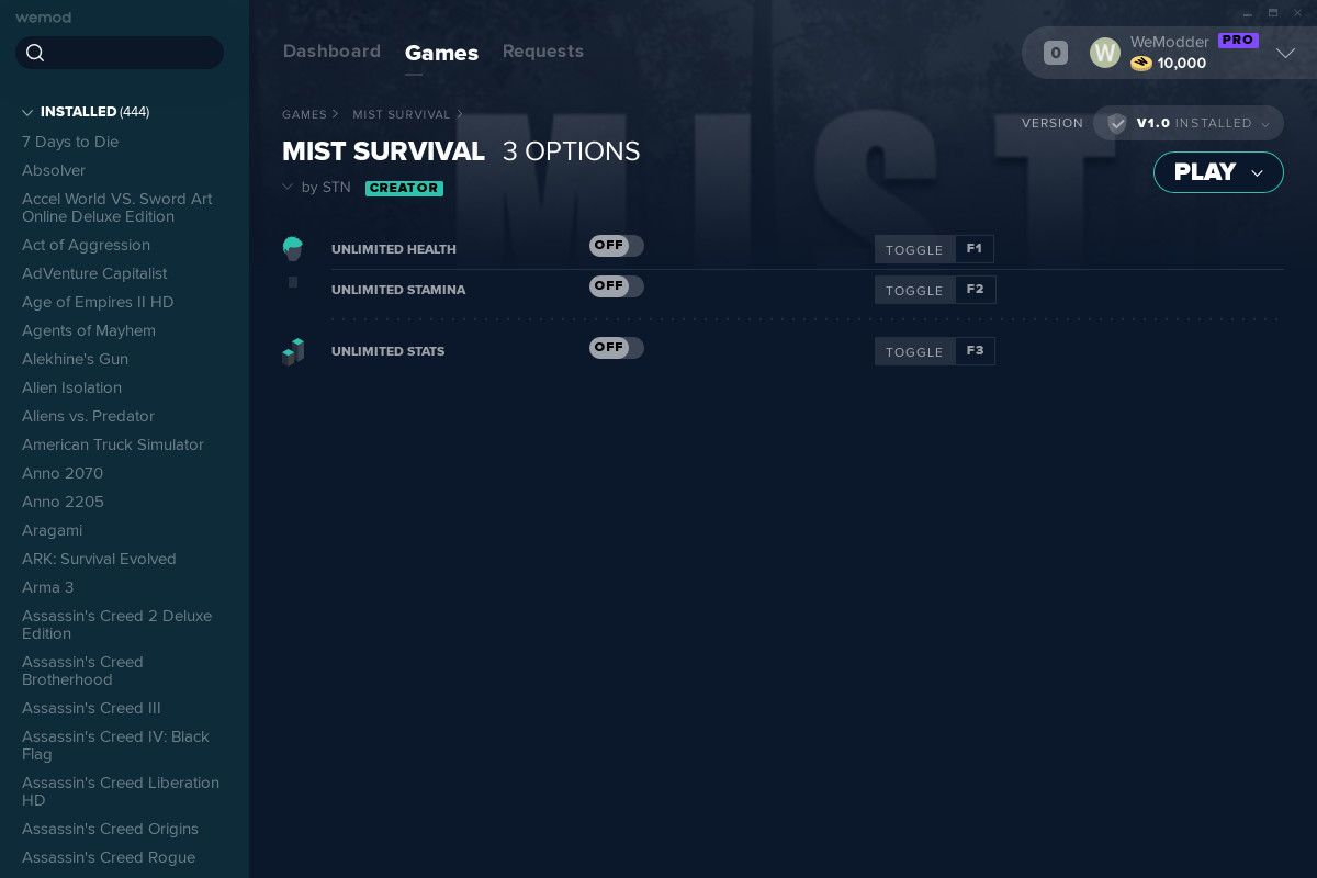 download mist survival trainer